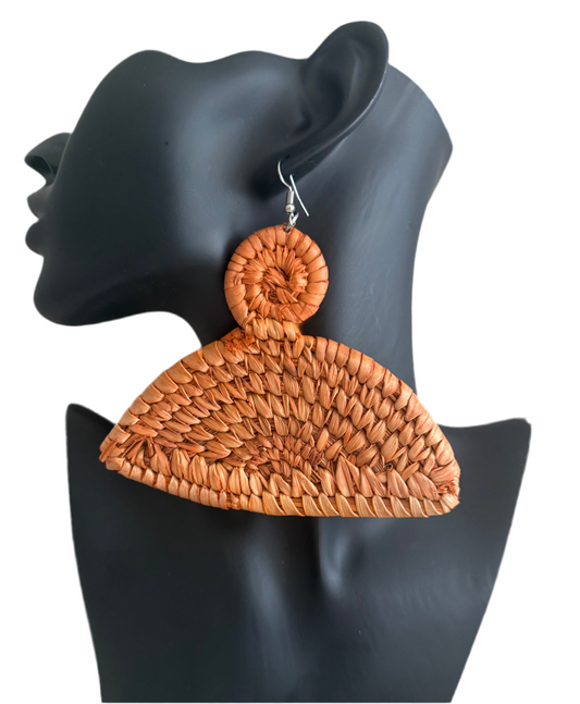 Terracotta Fan Earrings