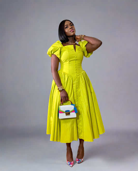 Zina Corset Midi Dress