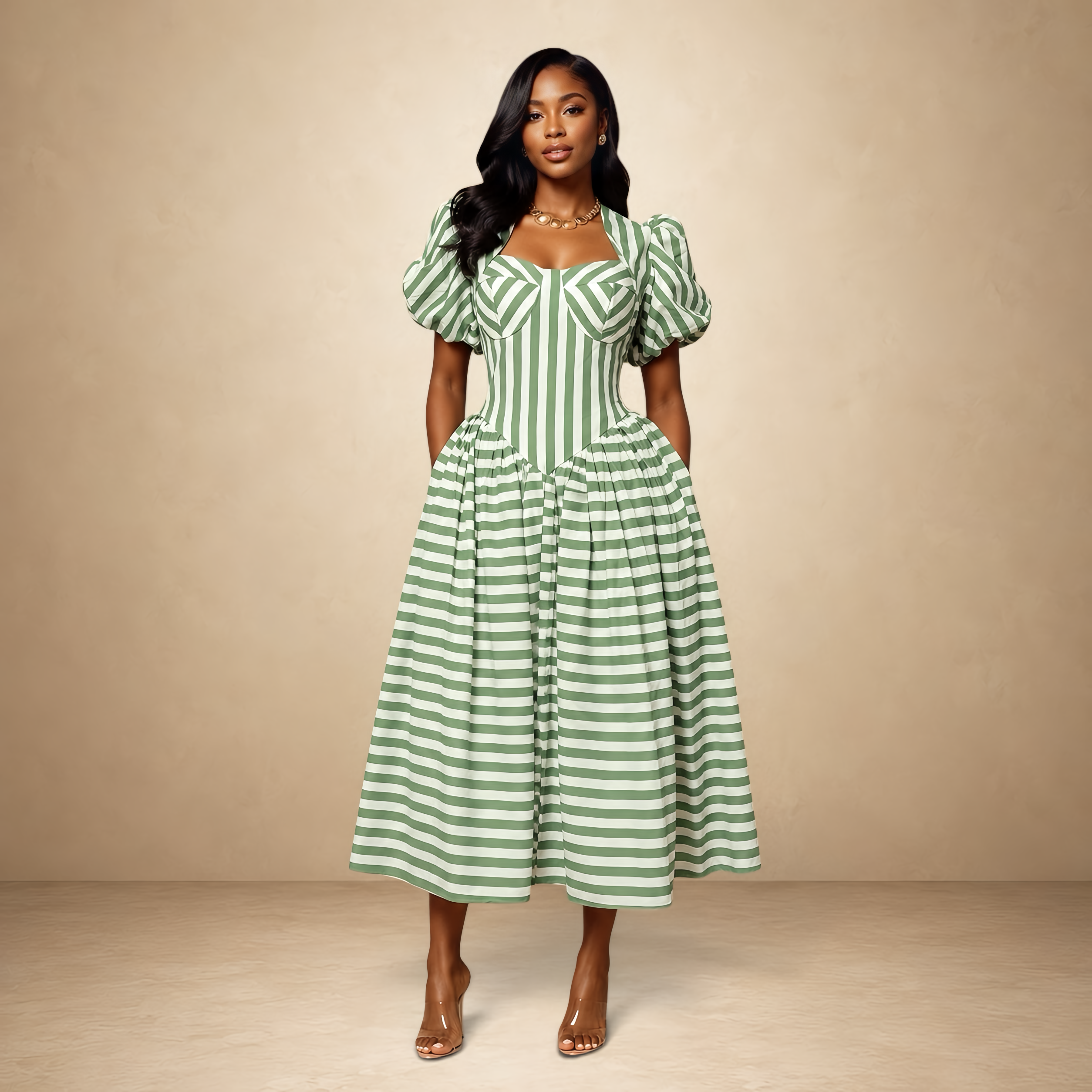 Mariselle Corset Midi Dress