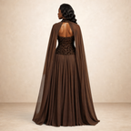 Midnight Luxe Corset Evening Gown Set