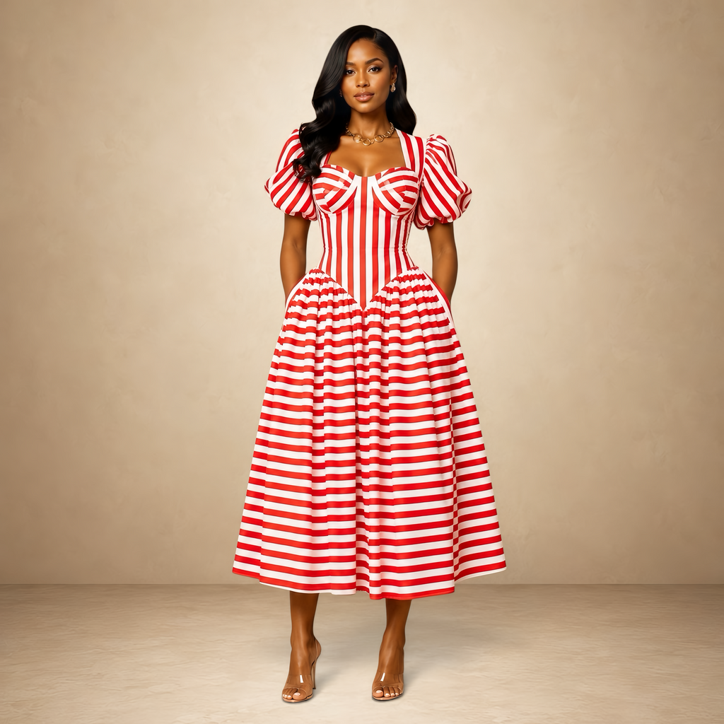 Mariselle Corset Midi Dress