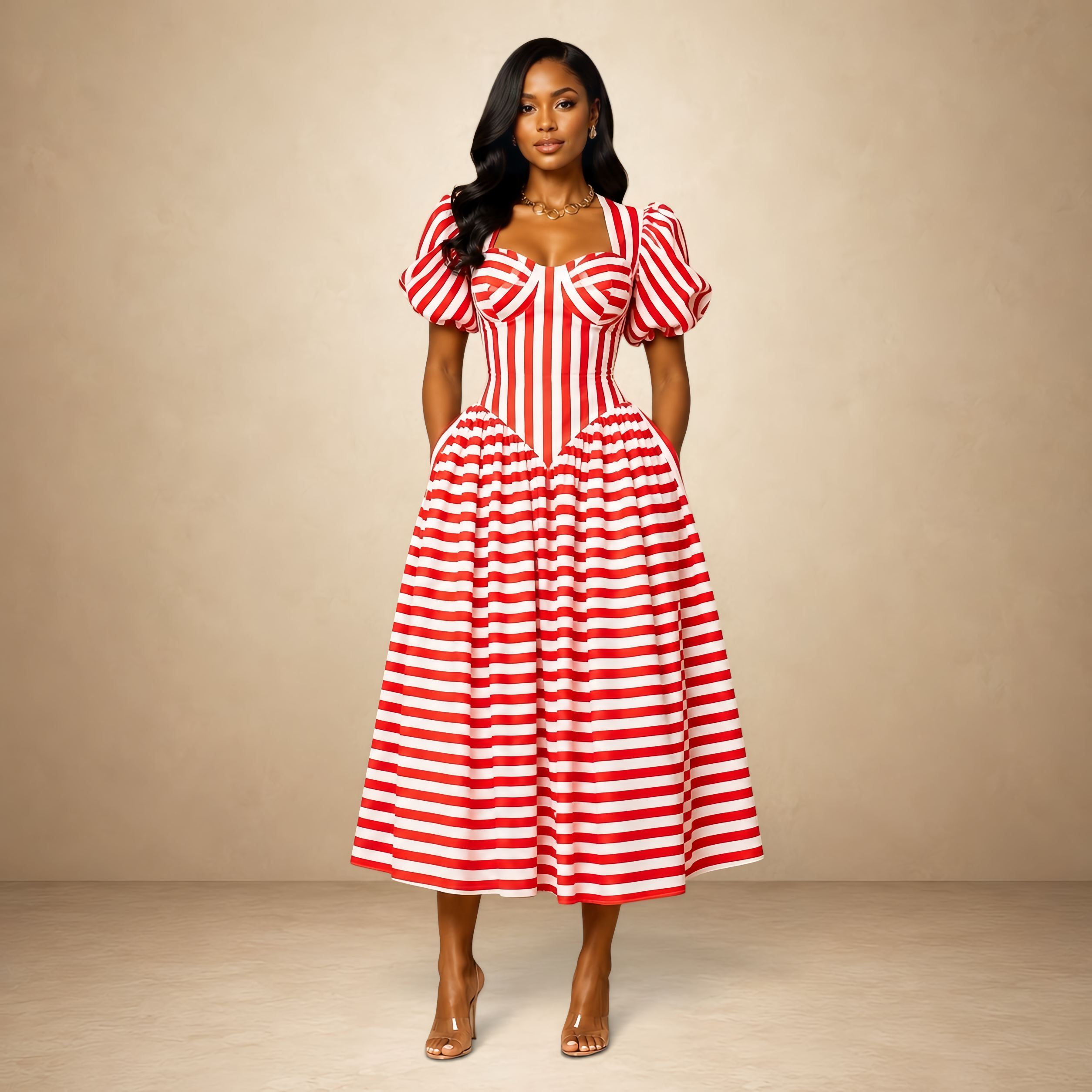 Mariselle Corset Midi Dress