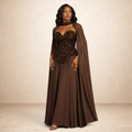 Midnight Luxe Corset Evening Gown Set