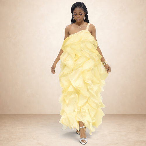 Cloud Muse Ruffle Gown