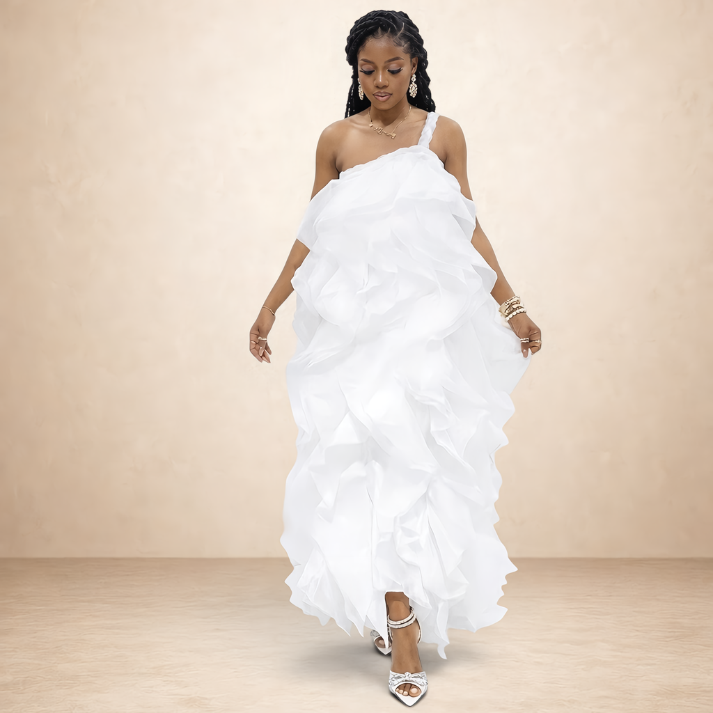 Cloud Muse Ruffle Gown