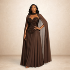 Midnight Luxe Corset Evening Gown Set