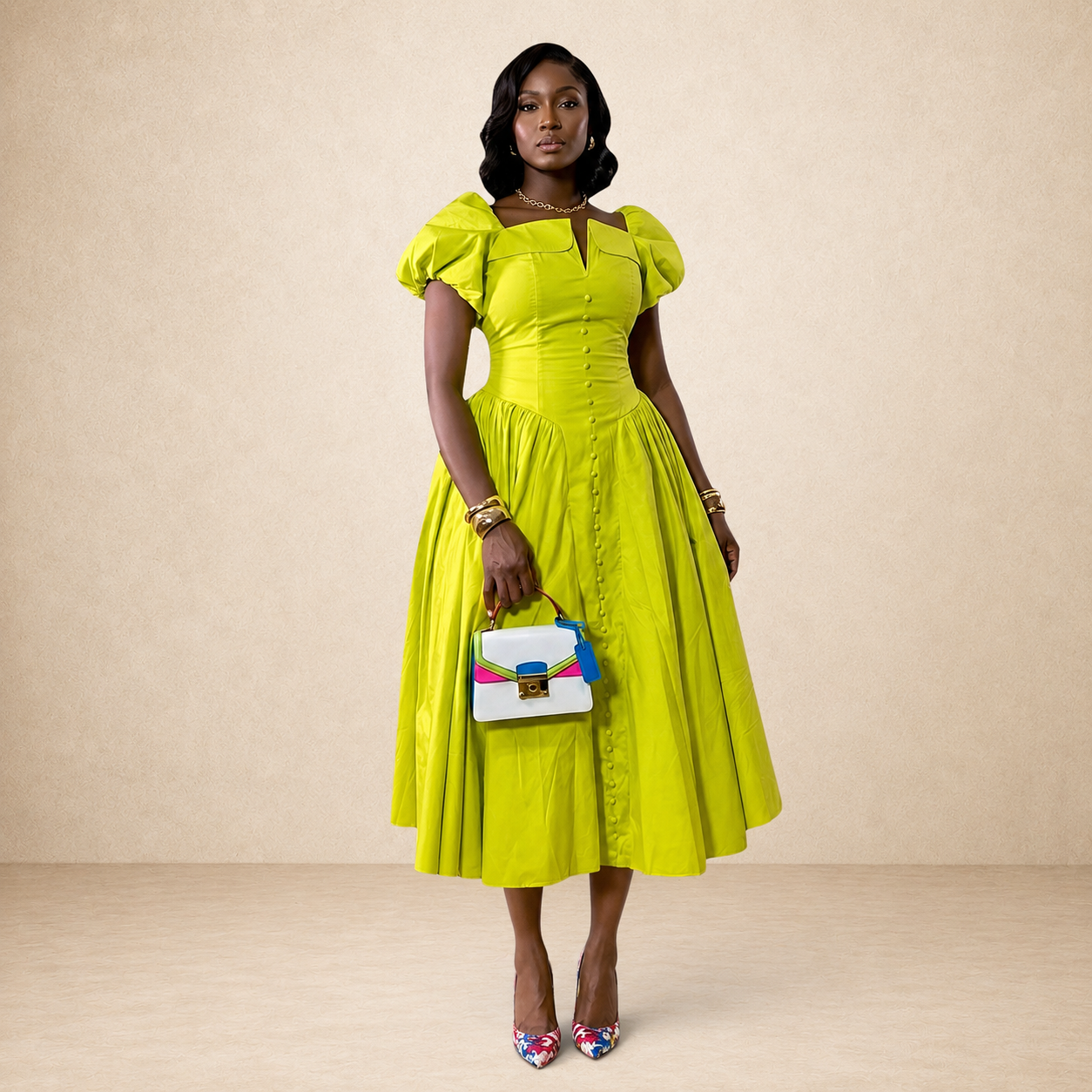 Zina Corset Midi Dress