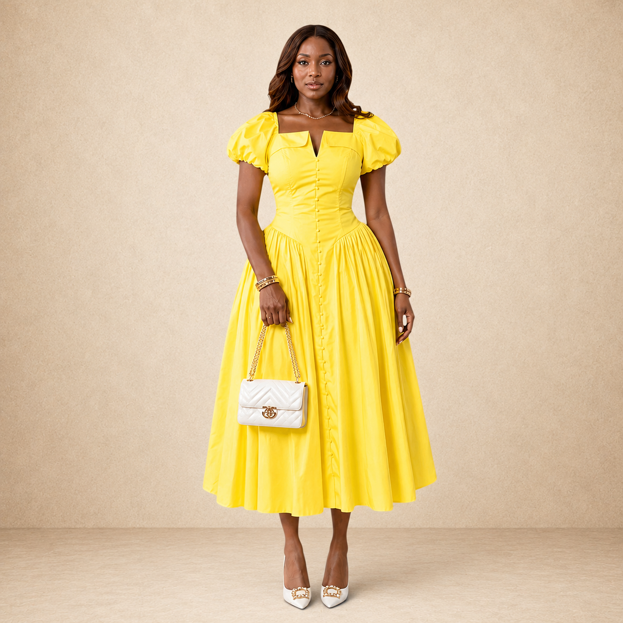 Zina Corset Midi Dress