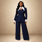 Monroe Power Suit Set – Tailored Pinstripe Two-Piece Ensemble