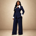 Monroe Power Suit Set – Tailored Pinstripe Two-Piece Ensemble