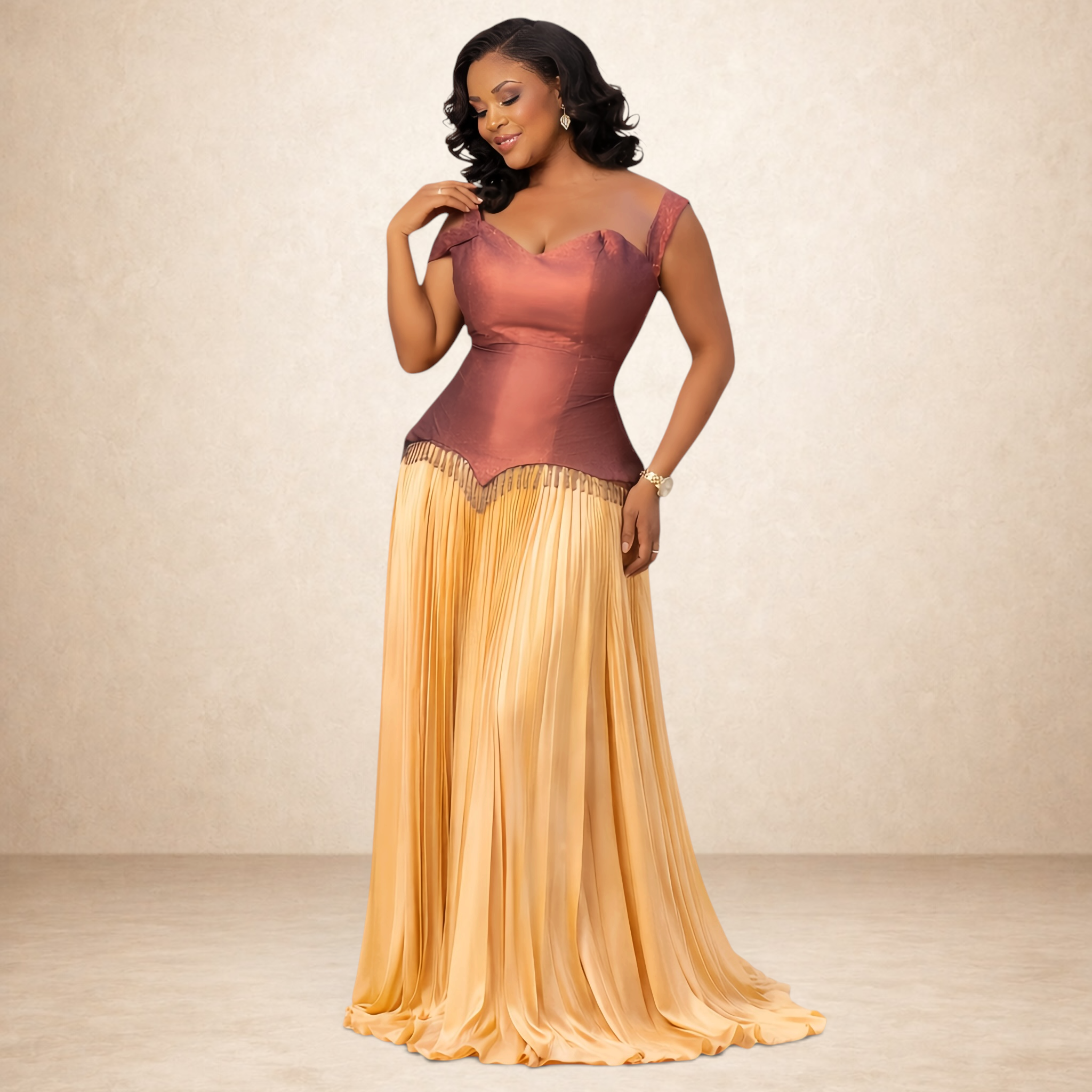 Golden Muse Corset Set