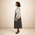 Noir Étoile Organza Luxury Skirt Set