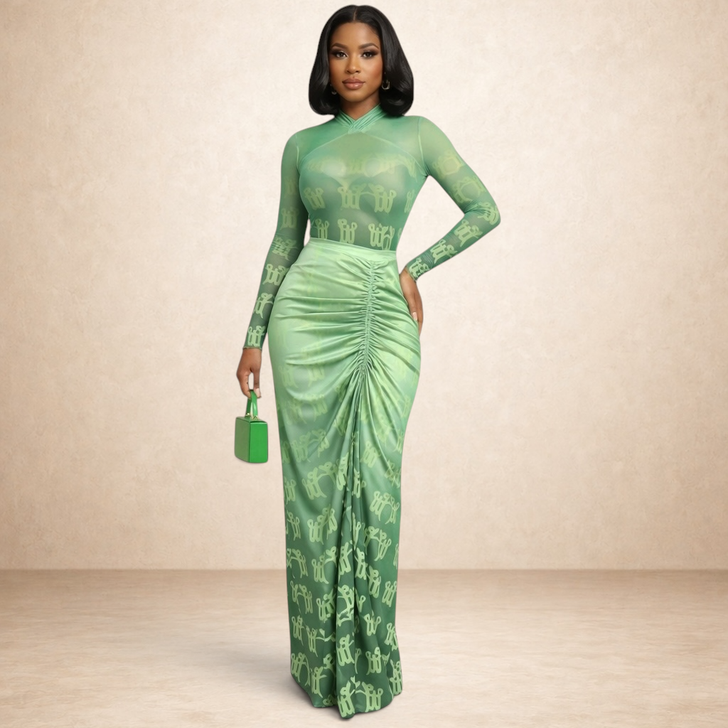 Muse Sculpt Ruched Skirt Set