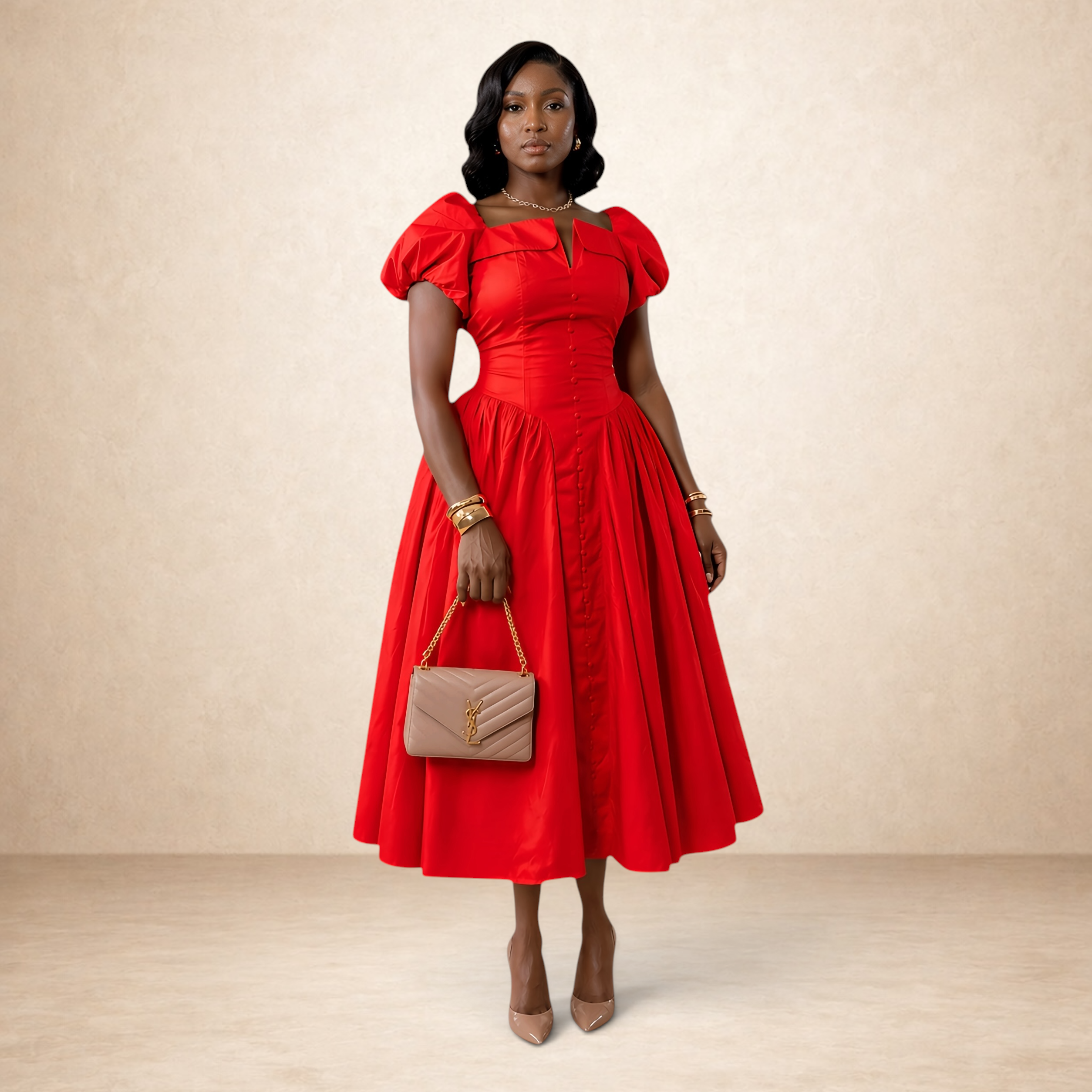 Zina Corset Midi Dress