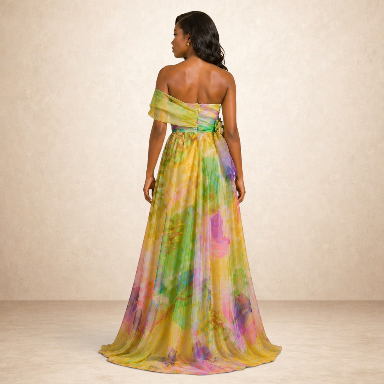 Verdelle Bloom Organza Evening Gown
