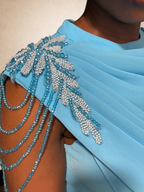 Celesti Drape Pleated Dress