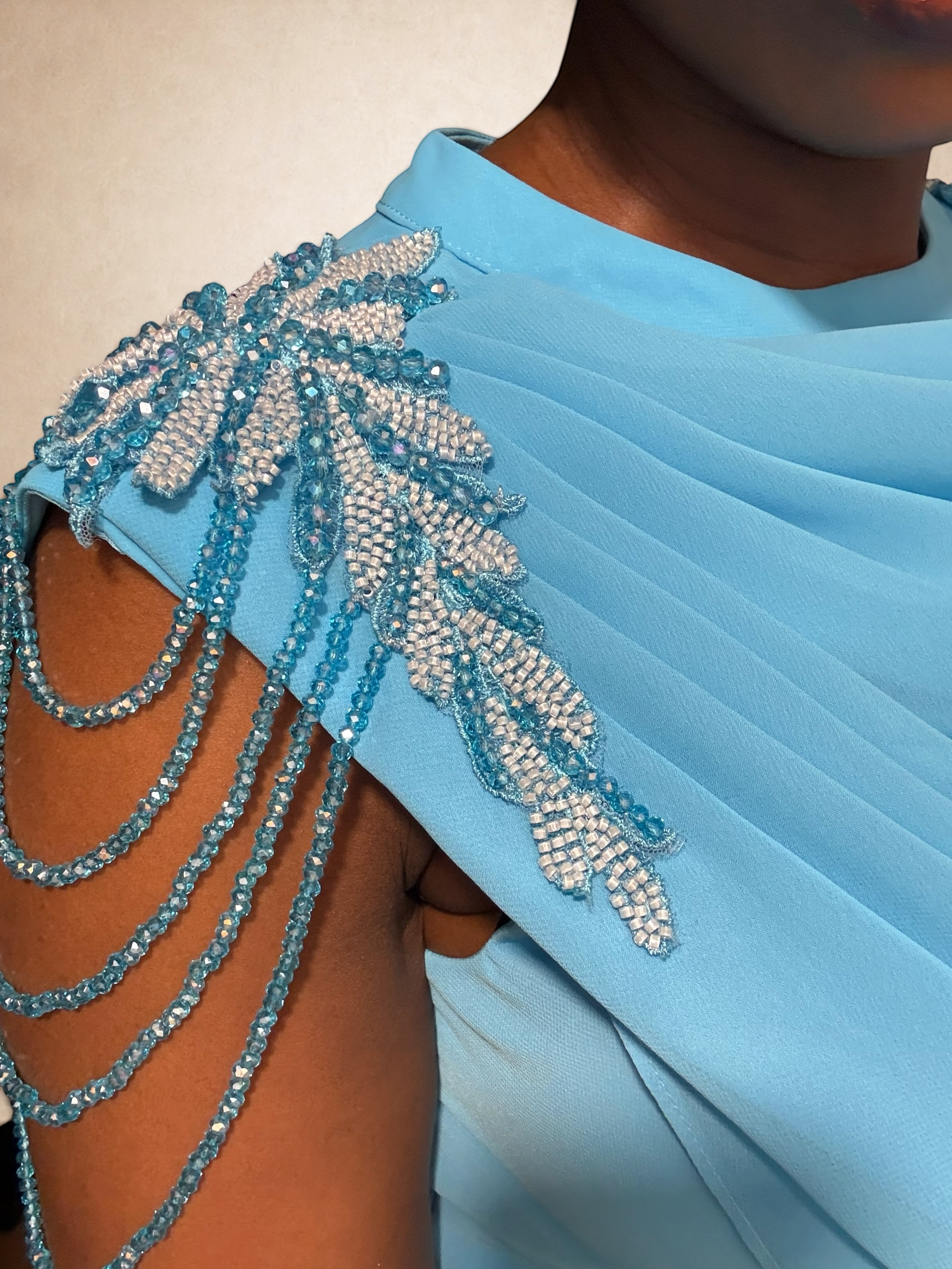 Celesti Drape Pleated Dress