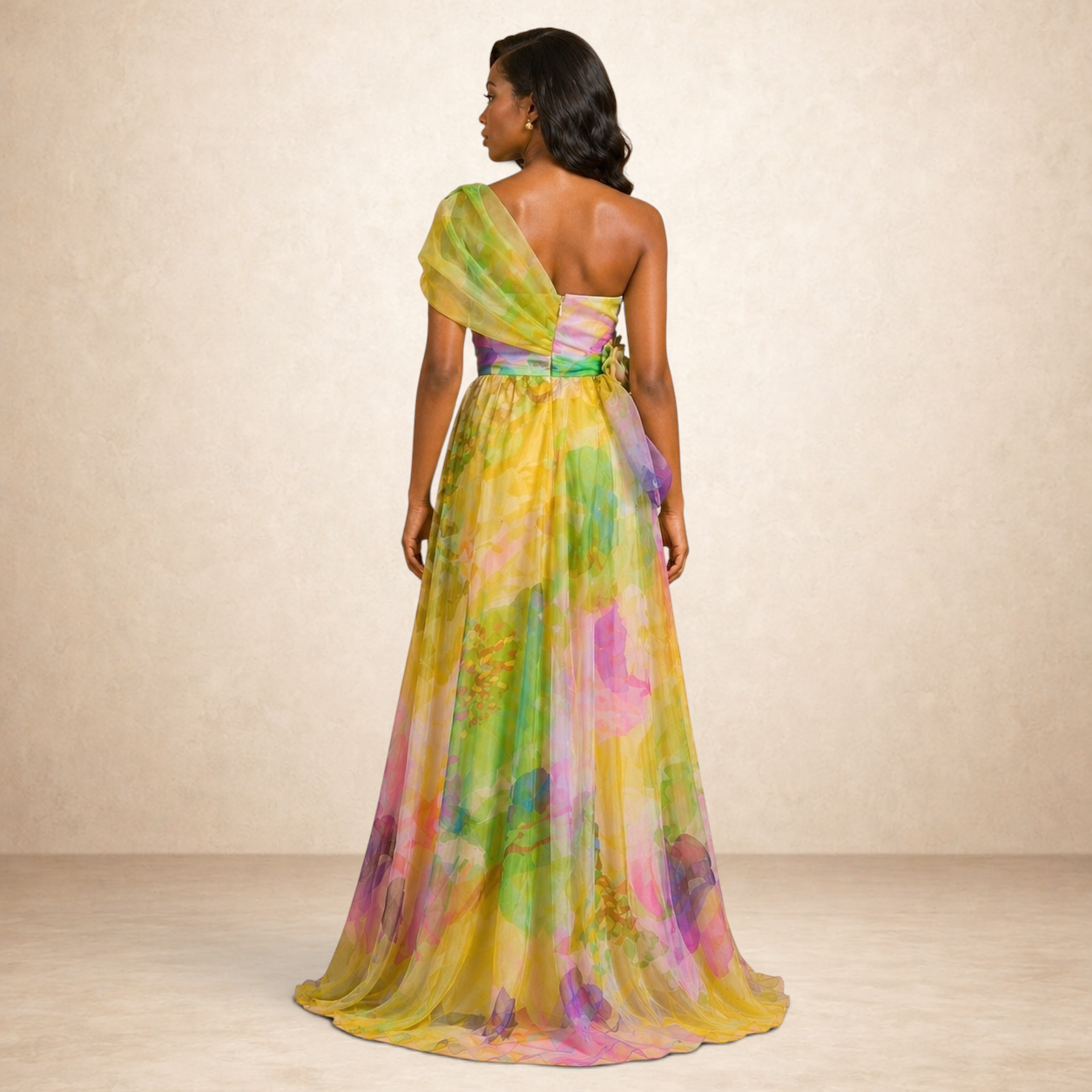Verdelle Bloom Organza Evening Gown